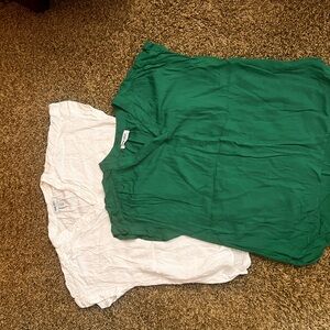 Nine West Blouses in Emerald and Snow White